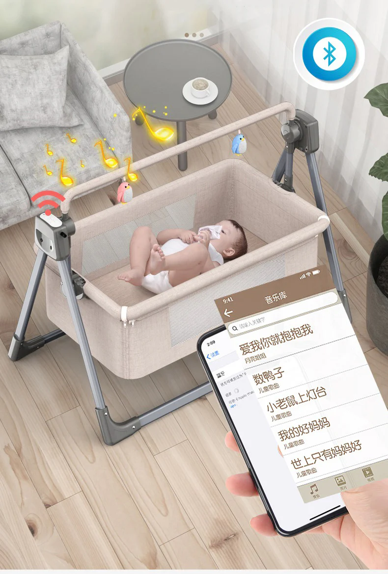 Rocking bed comes with Bluetooth music